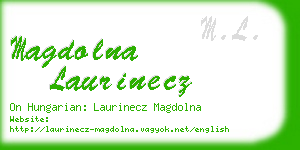 magdolna laurinecz business card